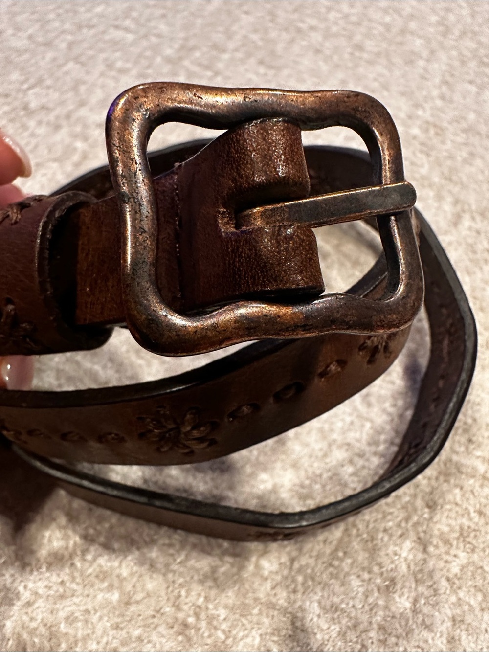 Women's Brown Leather Belt – Slim Casual Style genuine leather